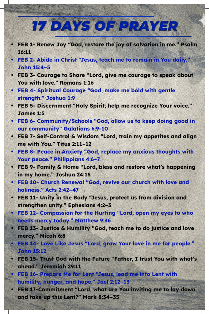 17 Days of Prayer